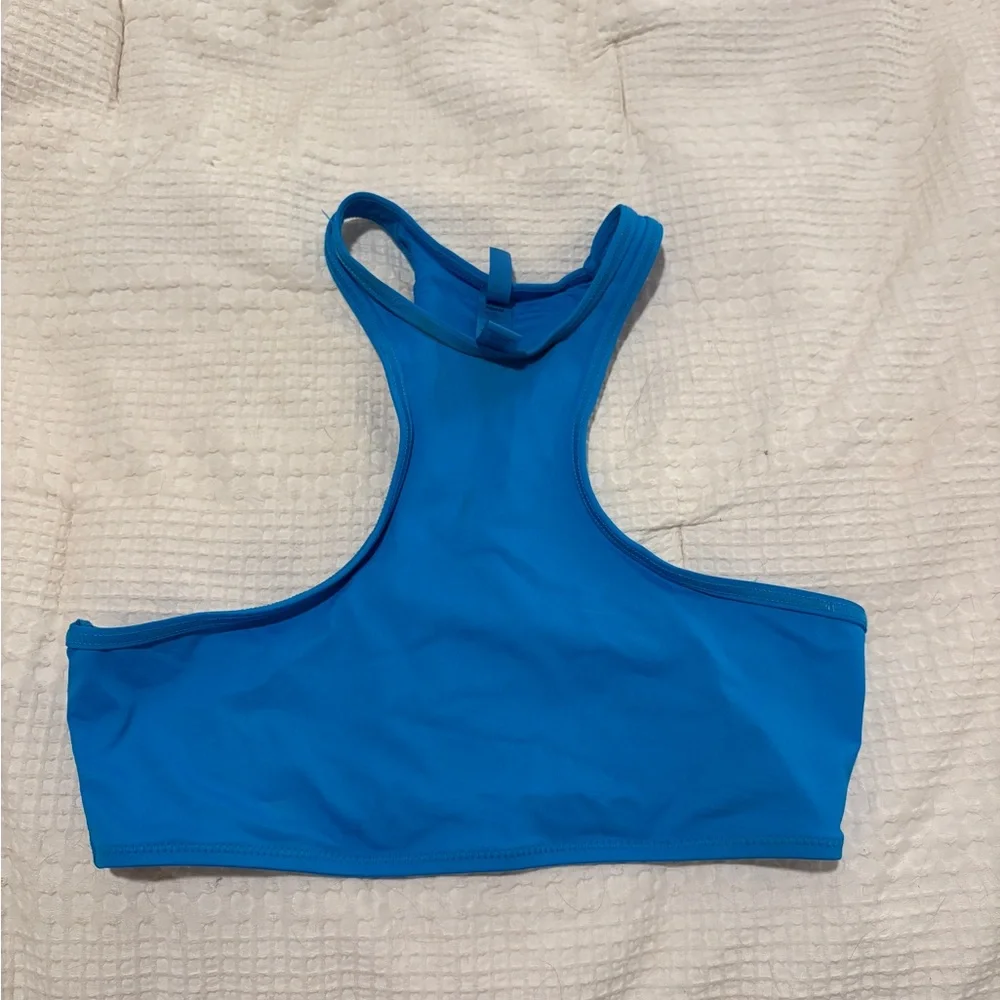 Skims Blue Racerback Swim Top